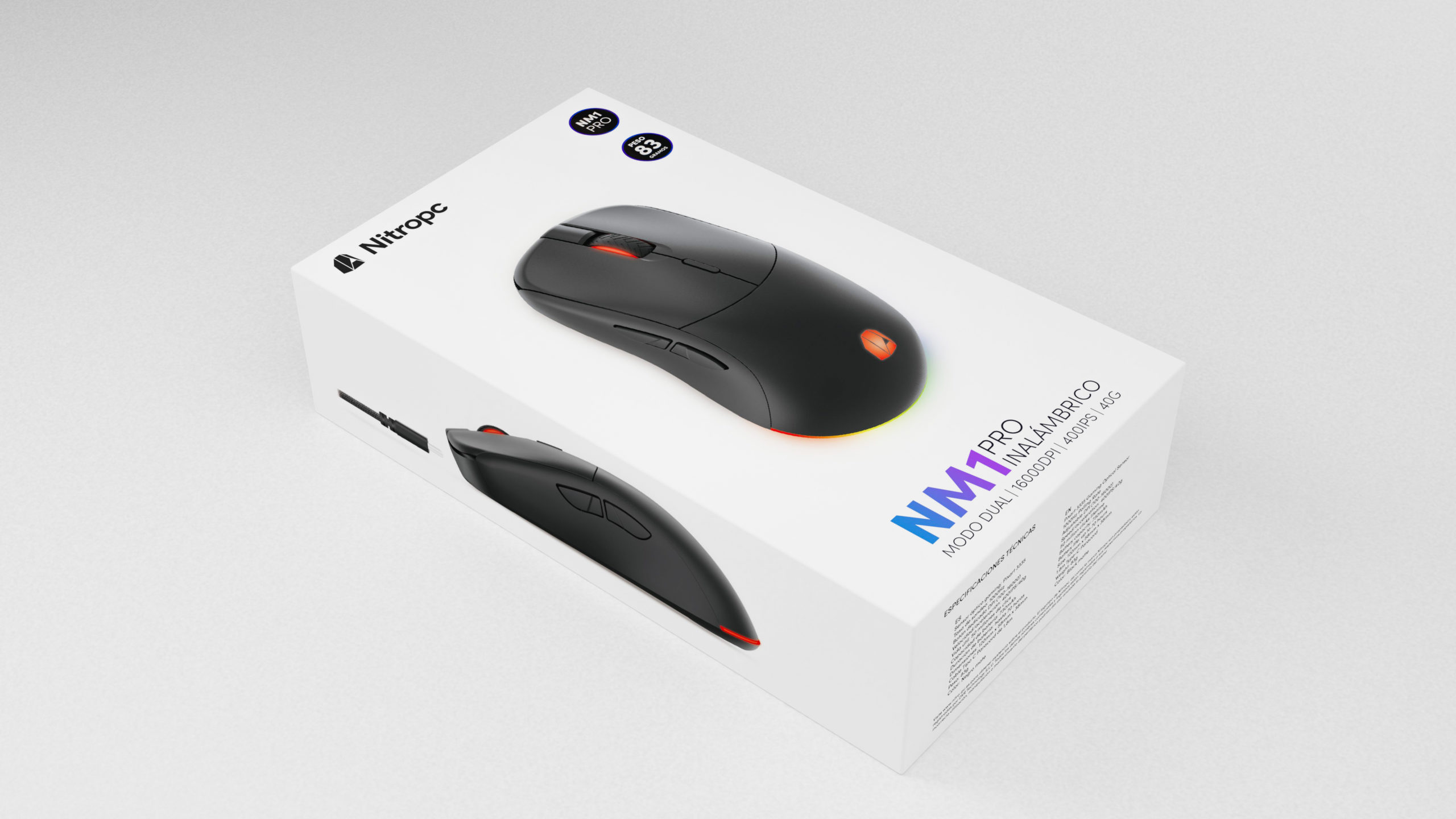 Rato Gaming Sem Fios NM1 Pro Nitropc