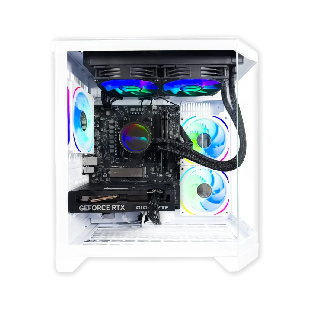 Novo Nitropc Avançado 2025 Branco refrigeração líquida.