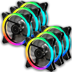 6 ventoinhas LED RGB