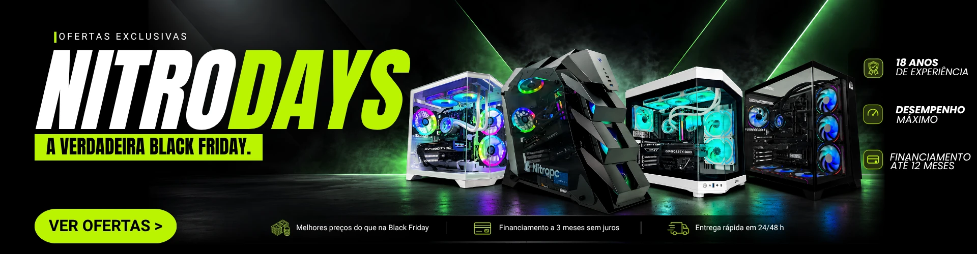 NitroDays · A verdadeira Black Friday · Melhores preços do que na Black Friday